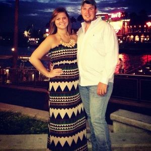 Sleeveless Maxi with Aztec Print